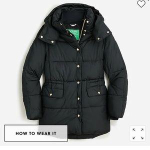 Jcrew new chateau puffer coat